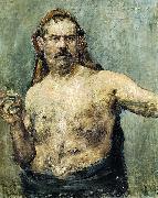 Lovis Corinth Self-portrait with Glass Sweden oil painting artist